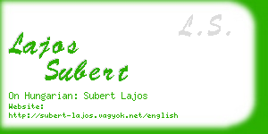 lajos subert business card